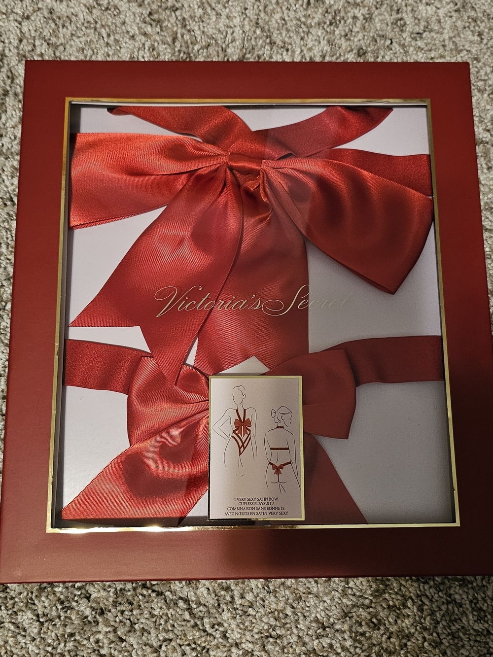Victoria's Secret Red Very Sexy Bow Playsuit